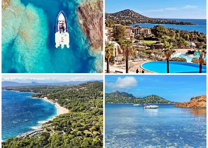 Apartament Appartement Premium - Vue Mer -Jardin Cloture -Terrasse -Parking - Piscine Chauffee Du 04 Avril Au 01 Novembre- Saint Raphael